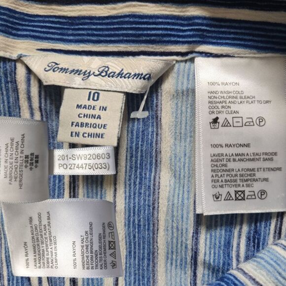 Tommy Bahama Blue Wrap Midi Skirt - 10 - Picture 5 of 11